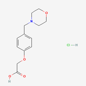 molecular formula C13H18ClNO4 B1388962 (4-Morpholin-4-ylmethyl-phenoxy)-acetic acid hydrochloride CAS No. 1185294-19-2