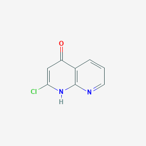 molecular formula C8H5ClN2O B13889622 2-chloro-1H-1,8-naphthyridin-4-one 