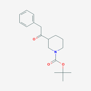 molecular formula C18H25NO3 B1388969 Tert-butyl 3-(phenylacetyl)piperidine-1-carboxylate CAS No. 956576-90-2