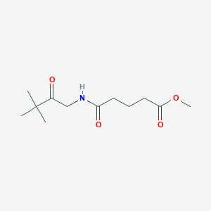 molecular formula C12H21NO4 B13889701 Methyl 5-[(3,3-dimethyl-2-oxobutyl)amino]-5-oxopentanoate 