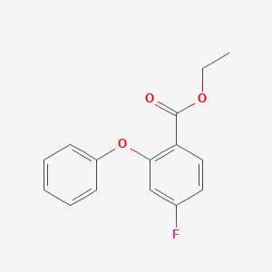 molecular formula C15H13FO3 B13889711 Ethyl 4-fluoro-2-phenoxybenzoate 