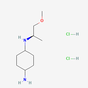 molecular formula C10H24Cl2N2O B13889718 trans-N4-[(1R)-2-Methoxy-1-methyl-ethyl]cyclohexane-1,4-diamine dihydrochloride 