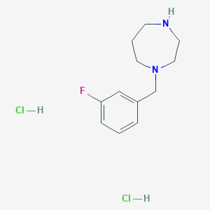 molecular formula C12H19Cl2FN2 B1388972 1-(3-Fluorobenzyl)-1,4-diazepane dihydrochloride CAS No. 199672-29-2