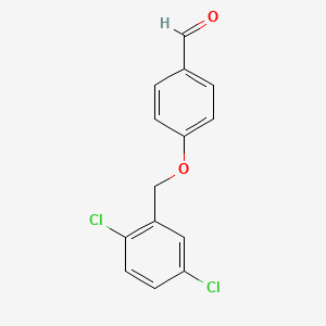 molecular formula C14H10Cl2O2 B13889729 4-[(2,5-Dichlorophenyl)methoxy]benzaldehyde 