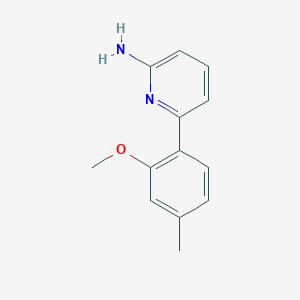 molecular formula C13H14N2O B13889737 6-(2-Methoxy-4-methylphenyl)pyridin-2-amine 