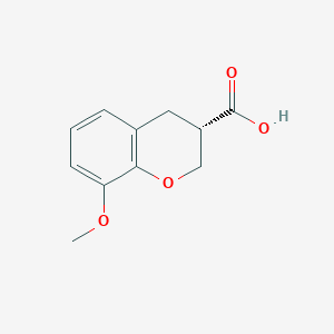molecular formula C11H12O4 B13889782 (S)-8-Methoxychromane-3-carboxylic acid 