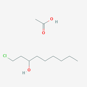 molecular formula C11H23ClO3 B13889830 Acetic acid;1-chlorononan-3-ol CAS No. 54691-32-6