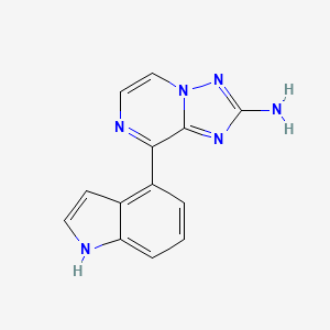 molecular formula C13H10N6 B13889845 8-(1H-indol-4-yl)-[1,2,4]triazolo[1,5-a]pyrazin-2-amine 