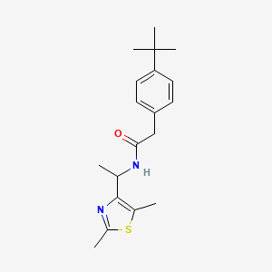 molecular formula C19H26N2OS B13889872 2-(4-tert-butylphenyl)-N-[1-(2,5-dimethyl-1,3-thiazol-4-yl)ethyl]acetamide 