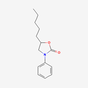 molecular formula C14H19NO2 B13889877 5-Pentyl-3-phenyloxazolidin-2-one 