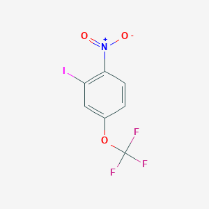 molecular formula C7H3F3INO3 B13889901 Benzene, 2-iodo-1-nitro-4-(trifluoromethoxy)- 