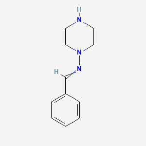 molecular formula C11H15N3 B13890009 1-phenyl-N-piperazin-1-ylmethanimine 
