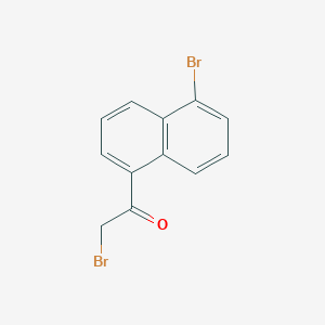 molecular formula C12H8Br2O B13890040 2-Bromo-1-(5-bromonaphthalen-1-yl)ethanone 