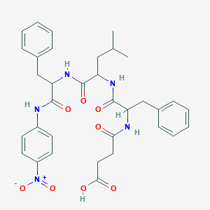 molecular formula C34H39N5O8 B13890044 Suc-DL-Phe-DL-Leu-DL-Phe-pNA 
