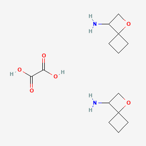 molecular formula C14H24N2O6 B13890056 Oxalic acid;1-oxaspiro[3.3]heptan-3-amine 