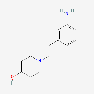 molecular formula C13H20N2O B13890064 1-[2-(3-Aminophenyl)ethyl]piperidin-4-ol 