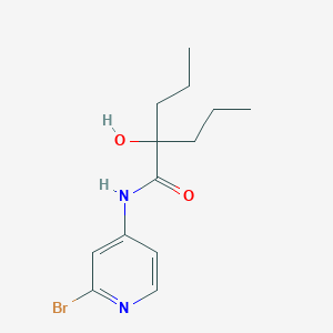 molecular formula C13H19BrN2O2 B13890087 N-(2-bromopyridin-4-yl)-2-hydroxy-2-propylpentanamide 