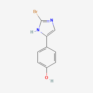 molecular formula C9H7BrN2O B13890090 4-(2-Bromo-1H-imidazol-5-yl)phenol CAS No. 1781128-55-9