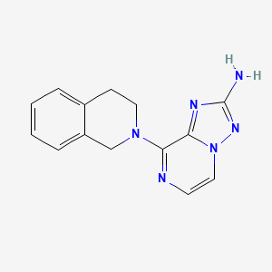 molecular formula C14H14N6 B13890094 8-(3,4-dihydro-1H-isoquinolin-2-yl)-[1,2,4]triazolo[1,5-a]pyrazin-2-amine 