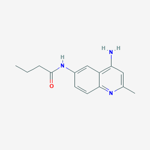 molecular formula C14H17N3O B13890098 n-(4-Amino-2-methylquinolin-6-yl)butanamide CAS No. 6954-99-0