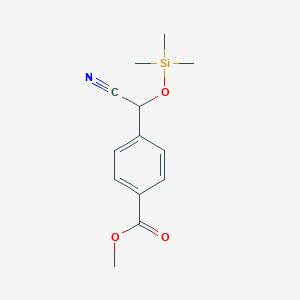 molecular formula C13H17NO3Si B13890105 Methyl 4-(cyano(trimethylsilyloxy)methyl)benzoate 