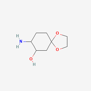 molecular formula C8H15NO3 B13890109 8-Amino-1,4-dioxaspiro[4.5]decan-7-ol 