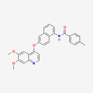 molecular formula C29H24N2O4 B13890134 N-[6-(6,7-dimethoxyquinolin-4-yl)oxynaphthalen-1-yl]-4-methylbenzamide 
