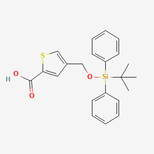 molecular formula C22H24O3SSi B13890153 4-({[Tert-butyl(diphenyl)silyl]oxy}methyl)thiophene-2-carboxylic acid 