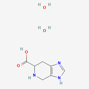 molecular formula C7H13N3O4 B1389016 4,5,6,7-Tetrahydro-1H-imidazo[4,5-c]pyridine-6-carboxylic acid dihydrate CAS No. 5145-41-5