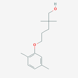 molecular formula C15H24O2 B13890208 5-(2,5-Dimethylphenoxy)-2,2-dimethylpentan-1-ol 