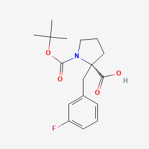 (S)-1-(tert-Butoxycarbonyl)-2-(3-fluorobenzyl)pyrrolidine-2-carboxylic acid