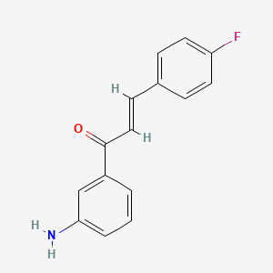 molecular formula C15H12FNO B1389034 (2E)-1-(3-aminophenyl)-3-(4-fluorophenyl)prop-2-en-1-one CAS No. 952578-08-4