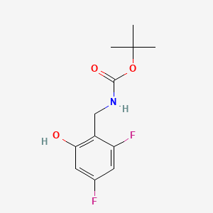 molecular formula C12H15F2NO3 B13890369 tert-butyl N-[(2,4-difluoro-6-hydroxy-phenyl)methyl]carbamate 