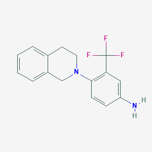 molecular formula C16H15F3N2 B1389037 4-(3,4-Dihydro-1H-isoquinolin-2-yl)-3-trifluoromethylphenylamine CAS No. 914348-87-1
