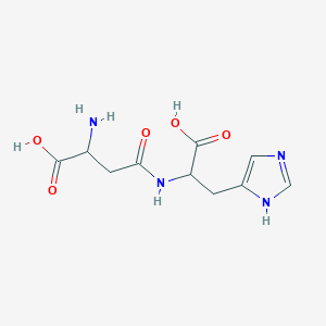 molecular formula C10H14N4O5 B13890377 Histidine, I(2)-aspartyl- CAS No. 3790-53-2