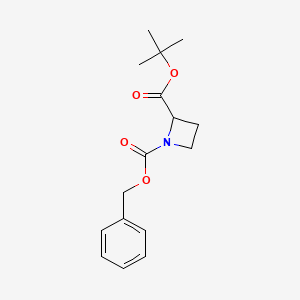 molecular formula C16H21NO4 B1389044 Tert-butyl 1-benzyloxycarbonylazetidine-2-carboxylate CAS No. 1290821-13-4