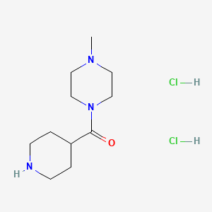 molecular formula C11H23Cl2N3O B1389045 (4-Methylpiperazin-1-yl)piperidin-4-yl-methanone dihydrochloride CAS No. 63214-56-2