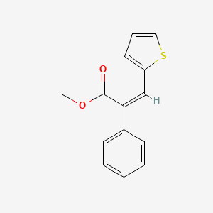 molecular formula C14H12O2S B13890452 methyl (2E)-2-phenyl-3-(thiophen-2-yl)prop-2-enoate 