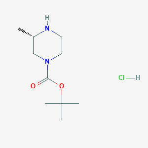molecular formula C10H21ClN2O2 B1389047 (S)-1-Boc-3-Methylpiperazine hydrochloride CAS No. 1353006-46-8