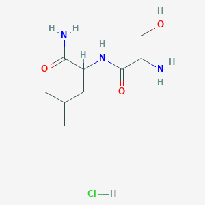 2-(2-Amino-3-hydroxy-propionylamino)-4-methyl-pentanoic acid amide hydrochloride