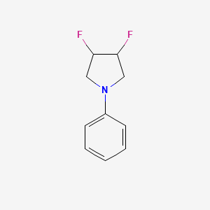 molecular formula C10H11F2N B13890580 (3R,4R)-3,4-difluoro-1-phenyl-pyrrolidine 