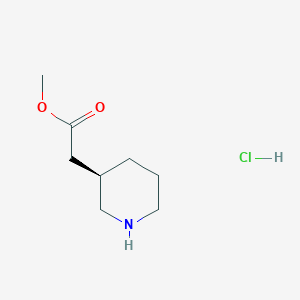 molecular formula C8H16ClNO2 B1389063 (R)-Methyl 2-(Piperidin-3-Yl)Acetate Hydrochloride CAS No. 865157-03-5