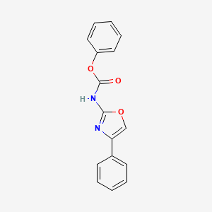 molecular formula C16H12N2O3 B13890658 phenyl N-(4-phenyl-1,3-oxazol-2-yl)carbamate 