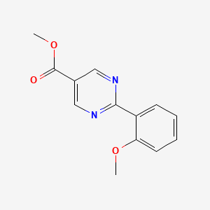 molecular formula C13H12N2O3 B13890660 Methyl 2-(2-methoxyphenyl)pyrimidine-5-carboxylate 