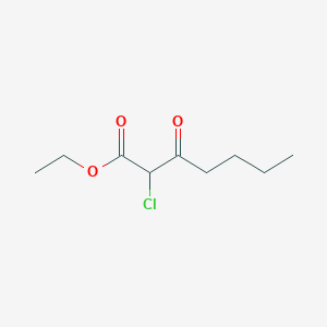 molecular formula C9H15ClO3 B13890664 Ethyl 2-chloro-3-oxoheptanoate 