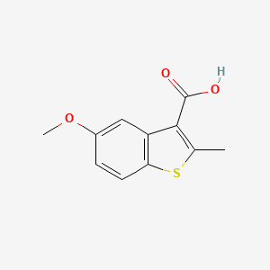 molecular formula C11H10O3S B13890708 5-Methoxy-2-methyl-1-benzothiophene-3-carboxylic acid CAS No. 1697389-70-0
