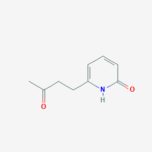 molecular formula C9H11NO2 B13890729 6-(3-oxobutyl)-1H-pyridin-2-one 