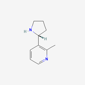 molecular formula C10H14N2 B13890734 (R)-2-Methyl-3-(pyrrolidin-2-yl)pyridine 