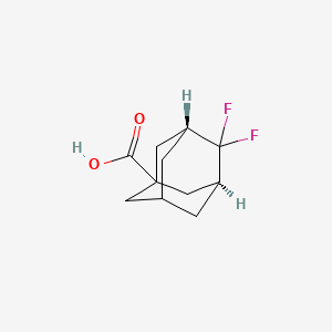 molecular formula C11H14F2O2 B13890807 (3S,5R)-4,4-difluoroadamantane-1-carboxylic acid 