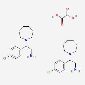 2-Azepan-1-yl-2-(4-chloro-phenyl)-ethylaminehemioxalate